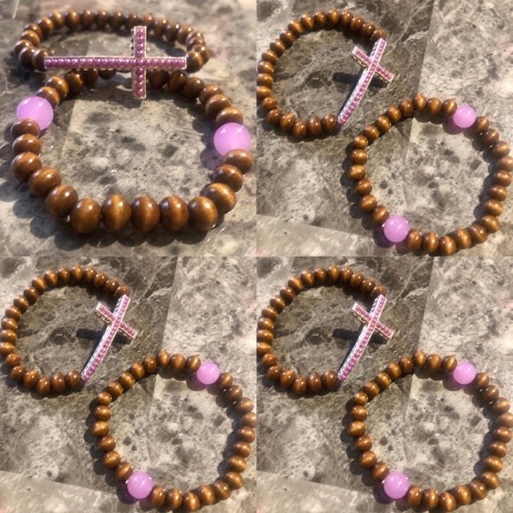 Wooded Lavender Faith Bracelet set - Picture 3 of 4